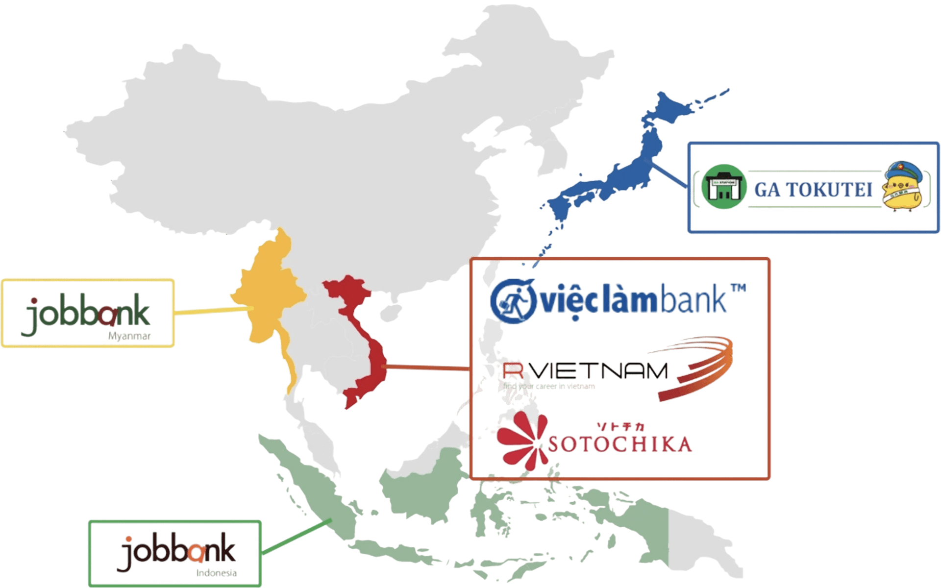 アジアを一つに繋ぐG.A.グループの人材紹介ミッション