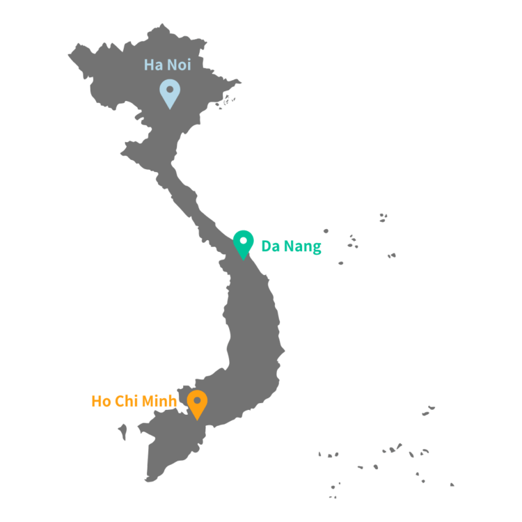 ベトナムの地図