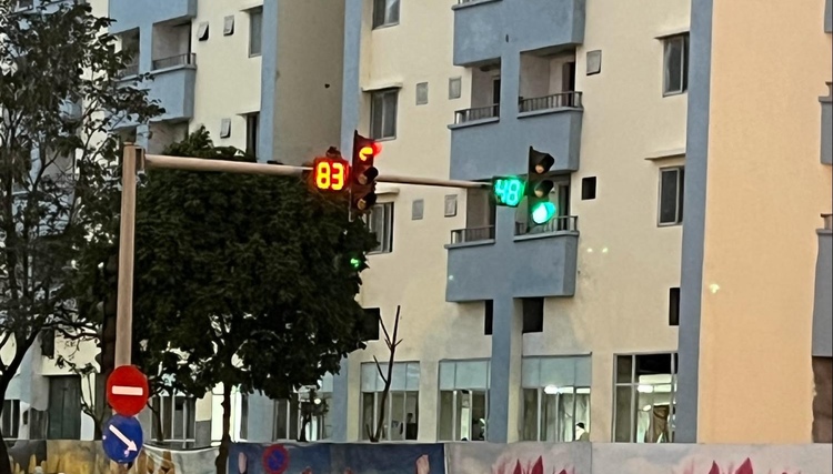 ベトナムのカウントダウン式の信号